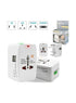 Universal Travel Adapter 2 USB Output All In One White (All In One White)